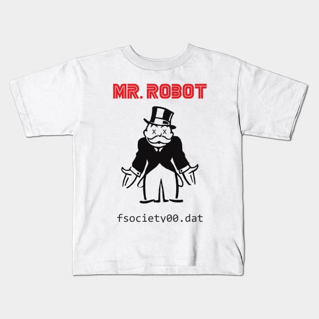 Mr. ROBOT Kids T-Shirt by Charlie_Vermillion